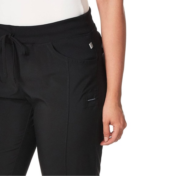 Cherokee S Straight Leg Scrub Pants with Zipper Pocket - Picture 3 of 11